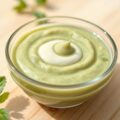 Coulis van komkommer en groene paprika