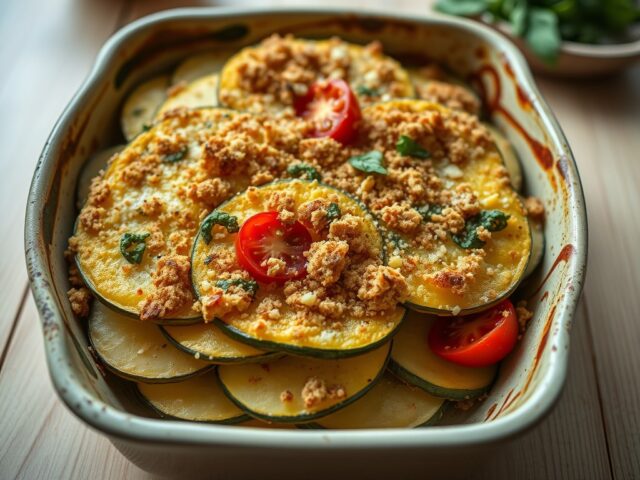 Courgette-aardappelschotel