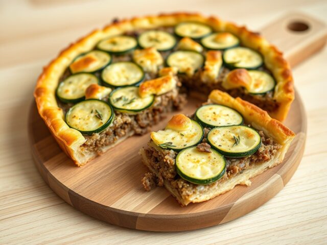 Courgette-gehakttaart
