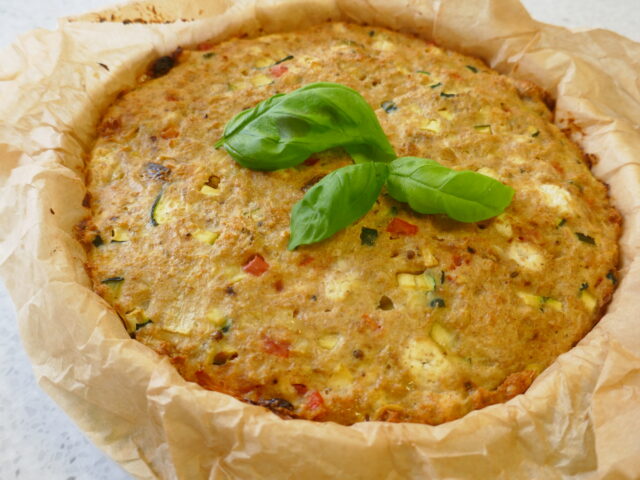 Courgette- paprika broodtaart