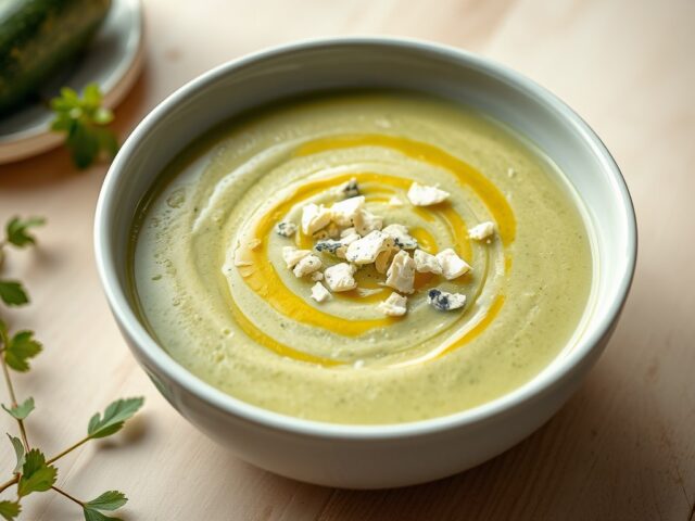Courgettesoep met Roquefort