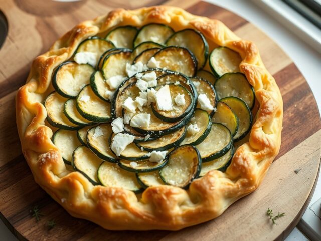 Courgettetaart met geitenkaas