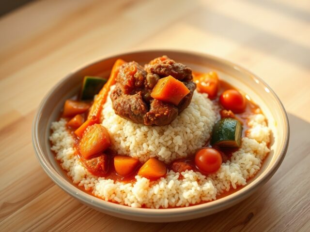 Couscous met rundvlees en tomaat
