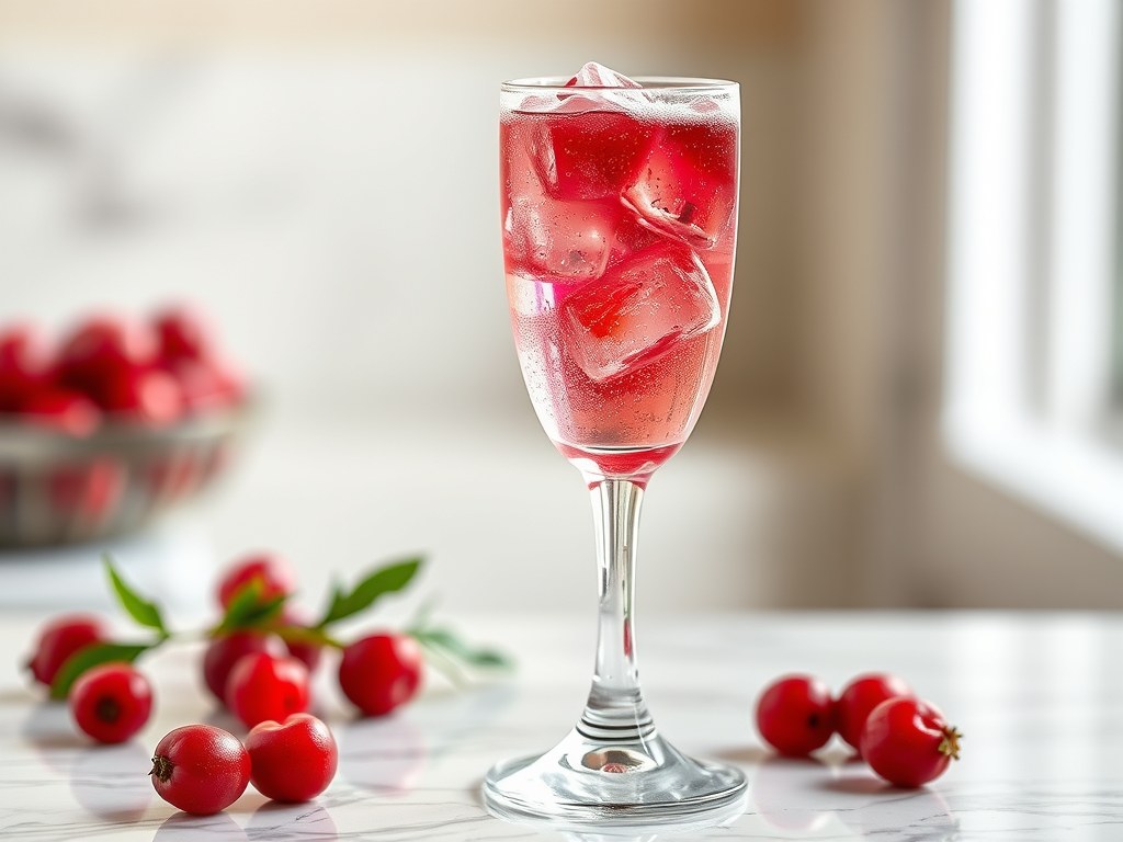 Cranberry Fizz, AI-gegenereerde illustratie