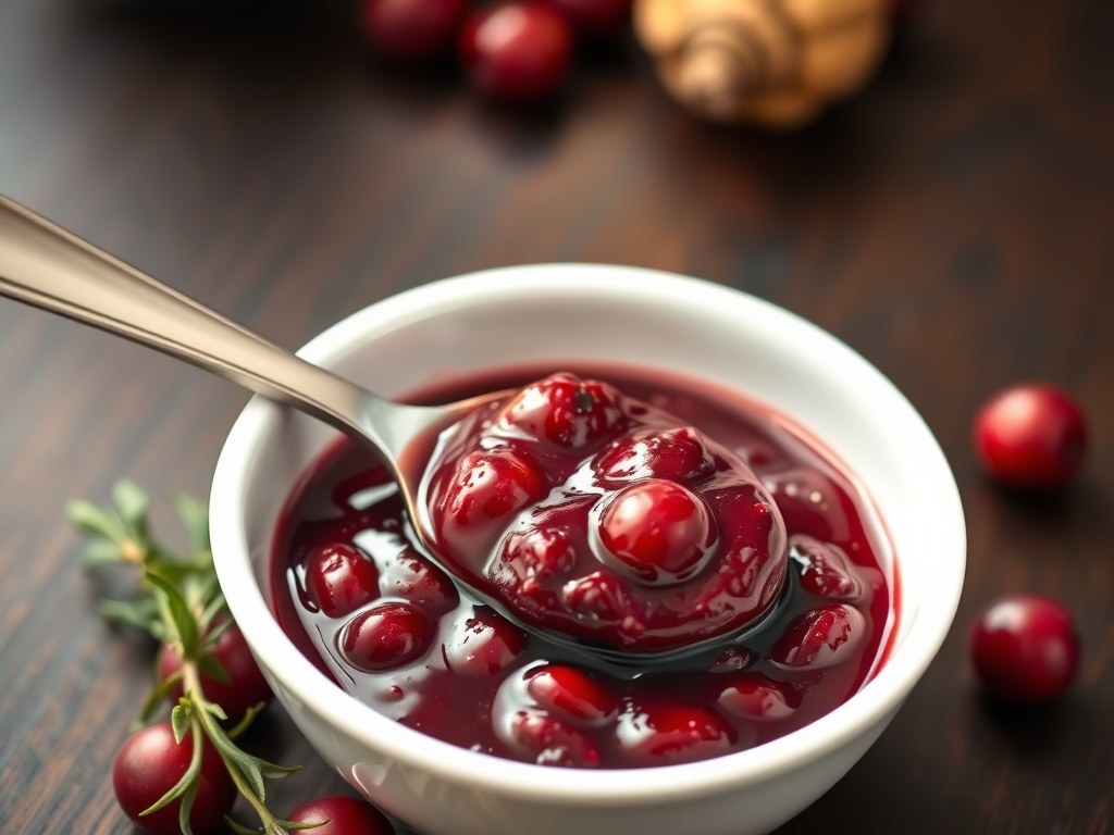 Cranberrysaus, AI-gegenereerde illustratie
