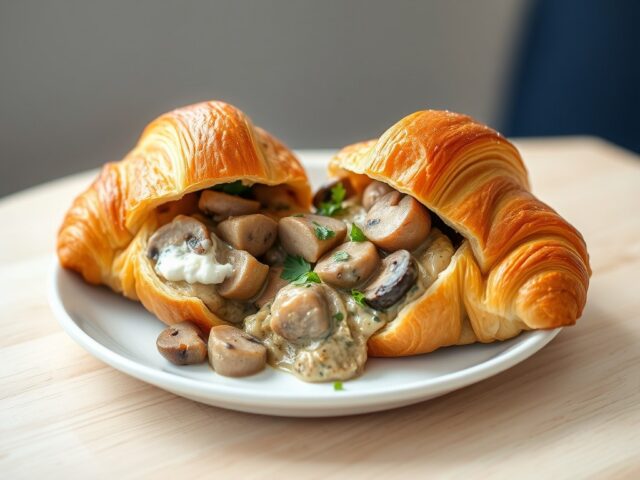 Croisantje gevuld met ragout
