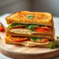 Croque-monsieur met gerookte kip