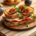 Croque monsieur van notenciabatta, spek & geitenkaas