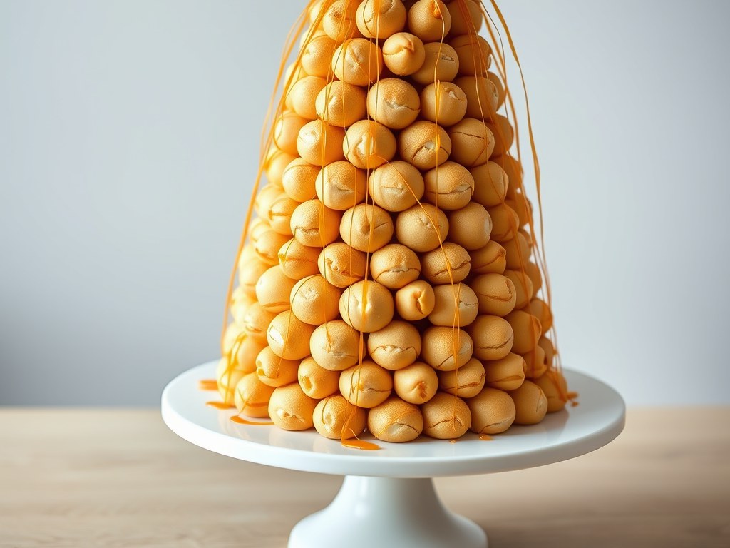Croquembouche, AI-gegenereerde illustratie