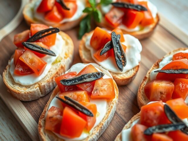 Crostini alla Napoletana (crostini met ansjovis)