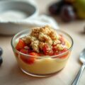 Crumble met vruchtencustard