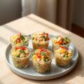 Cups met Thaise kipsalade