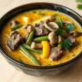 Curry met 3 B’s (Boontjes-Babymais-Beafstuk)