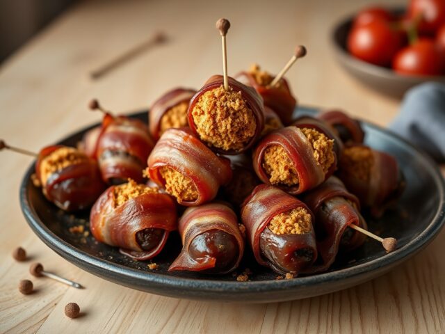 Dadels gevuld met chorizo