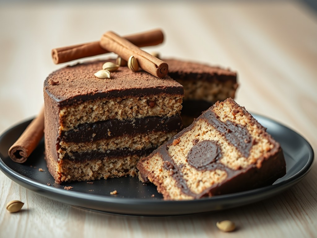 De ultieme chocoladetaart, AI-gegenereerde illustratie
