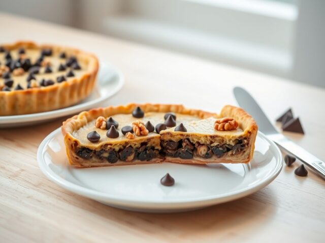 Decadente chocolate chips taart