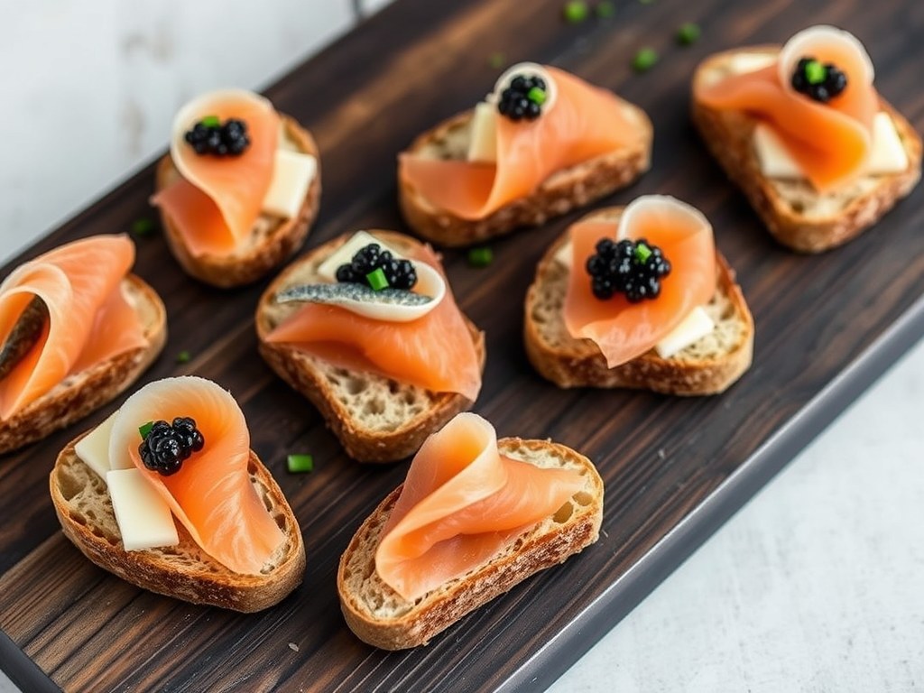 Deense canapés, AI-gegenereerde illustratie