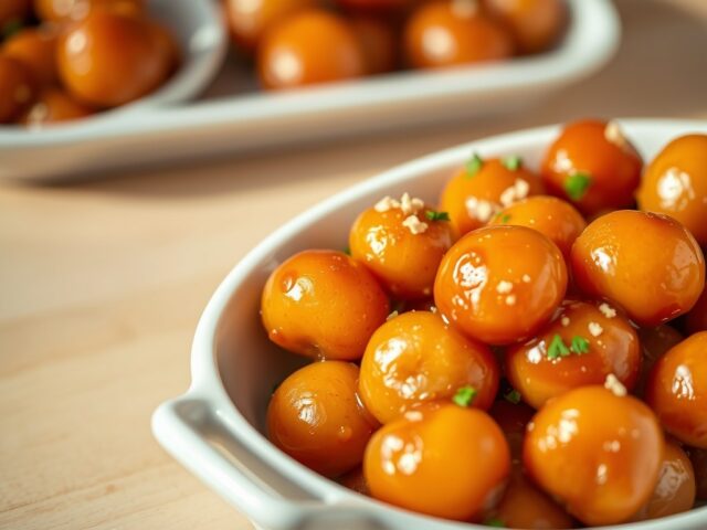 Deense karamel aardappelen (brunede kartofler)