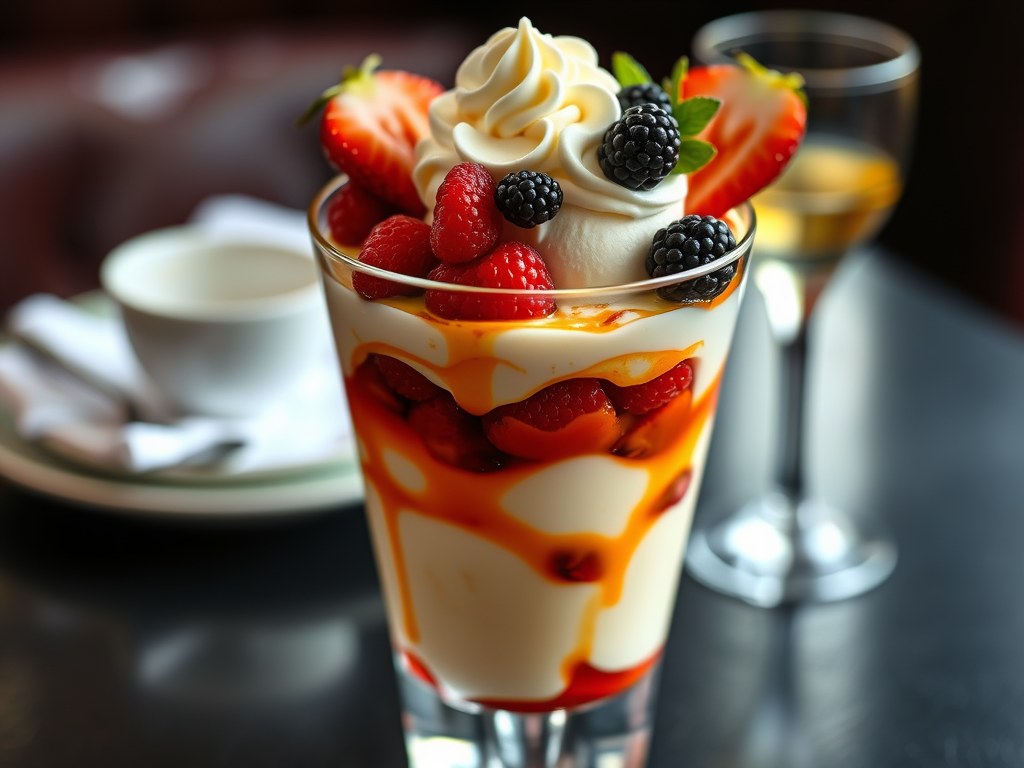 Dessert voor verliefden, AI-gegenereerde illustratie