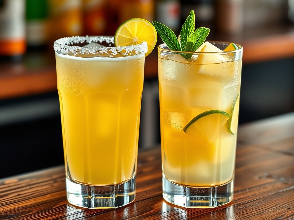 Drankjes – Cocktails – Appetizers, AI-gegenereerde illustratie