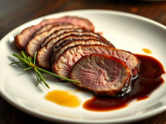 Eendenborst met balsamicosaus