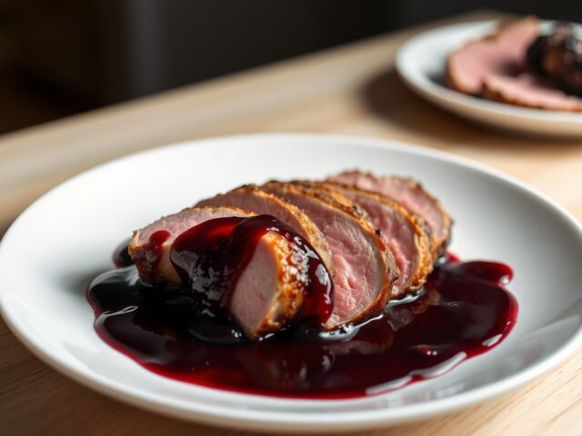 Eendenborst met Bramensaus