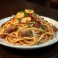 Eenvoudige bami met Chinese knoflook