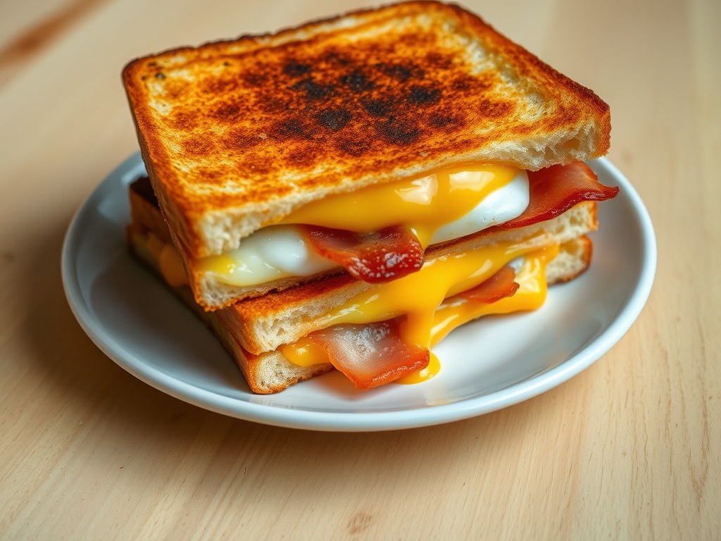Ei-tosti, AI-gegenereerde illustratie
