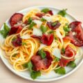 Eierlinten met bresaola en knapperige venkel