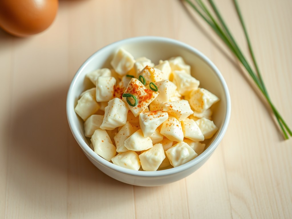 Eiersalade, AI-gegenereerde illustratie