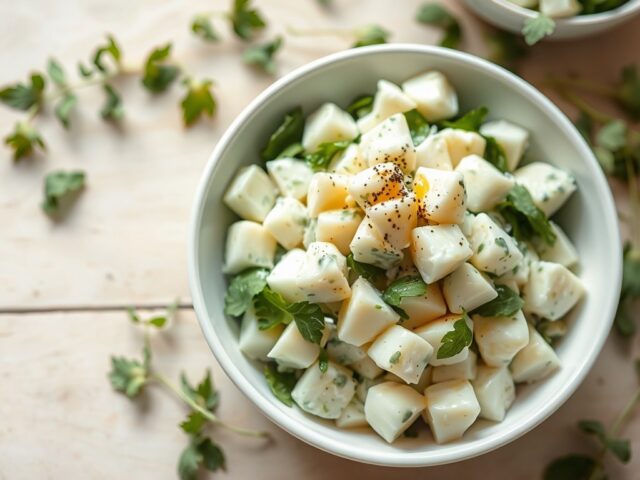 Eiersalade met postelein