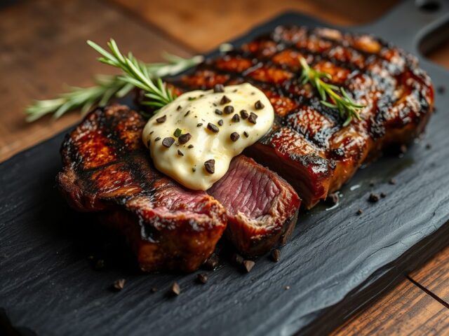 Entrecote met ansjovis-tapenade-boter