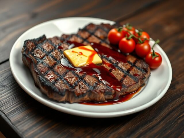 Entrecote met sjalottenboter en wijnjus