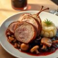 Fazantfilet met zuurkool en gekonfijte champignons