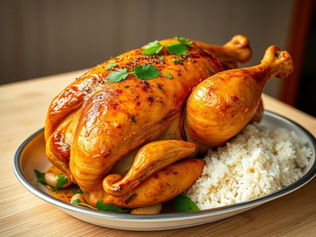Feestelijke Thaise kip uit de oven