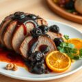 Filet de porc au prûneaux, sauce à l’ armagnac