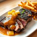 Filet mignon van pata negra, zoetzure saus van Tro