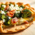 Fillodeegtaart met broccoli en serranoham