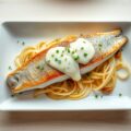 Fjord forel met prei en mayonaise