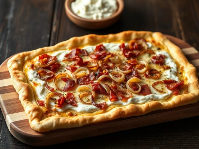 Flammkuchen of Tarte Flambée