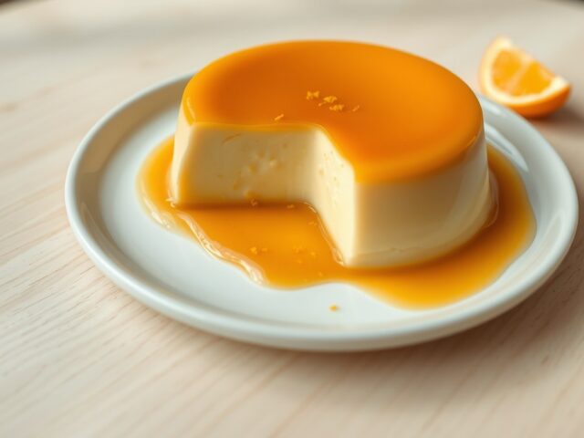 Flan d’ Orange (met en zonder zuivel)