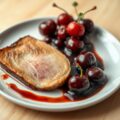Foie Gras (gans of eend) met kersenzoetje