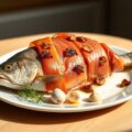 Forel met serrano-ham (Trucha a la Navarra)