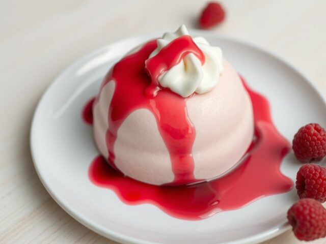 Frambozen bavarois.