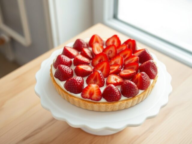Franse aardbeien taart