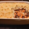 Franse ovenschotel met wortel, gehakt en aardappelpuree