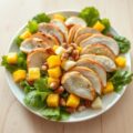 Fris mango- macadamia kip slaatje