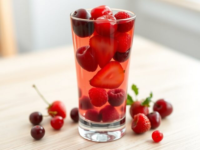 Frisse jelly met rood fruit