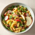 Frisse pastasalade met appel en rucola