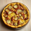 Frittata met aardappel, gekarameliseerde ui